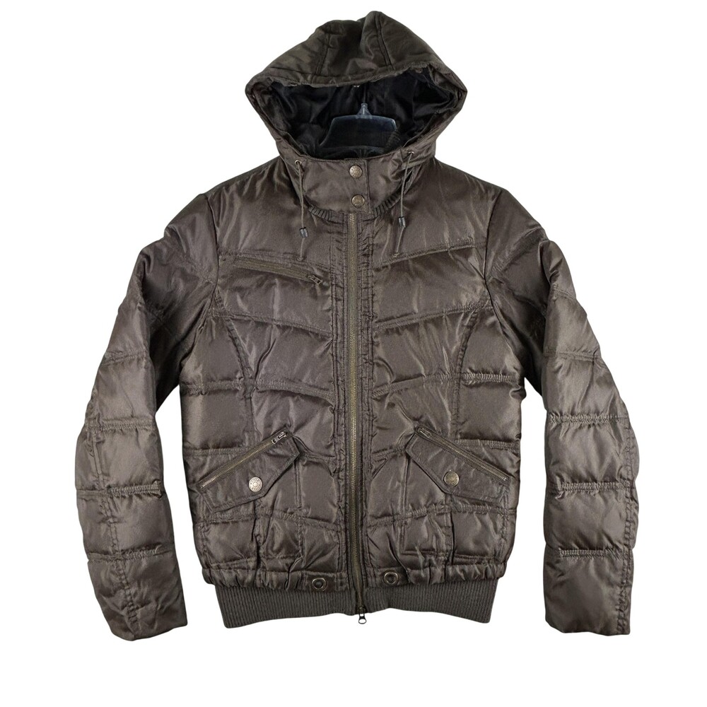Roper Jacket Womens Medium Down Puffer Bomber Hooded Zip Western Quilted